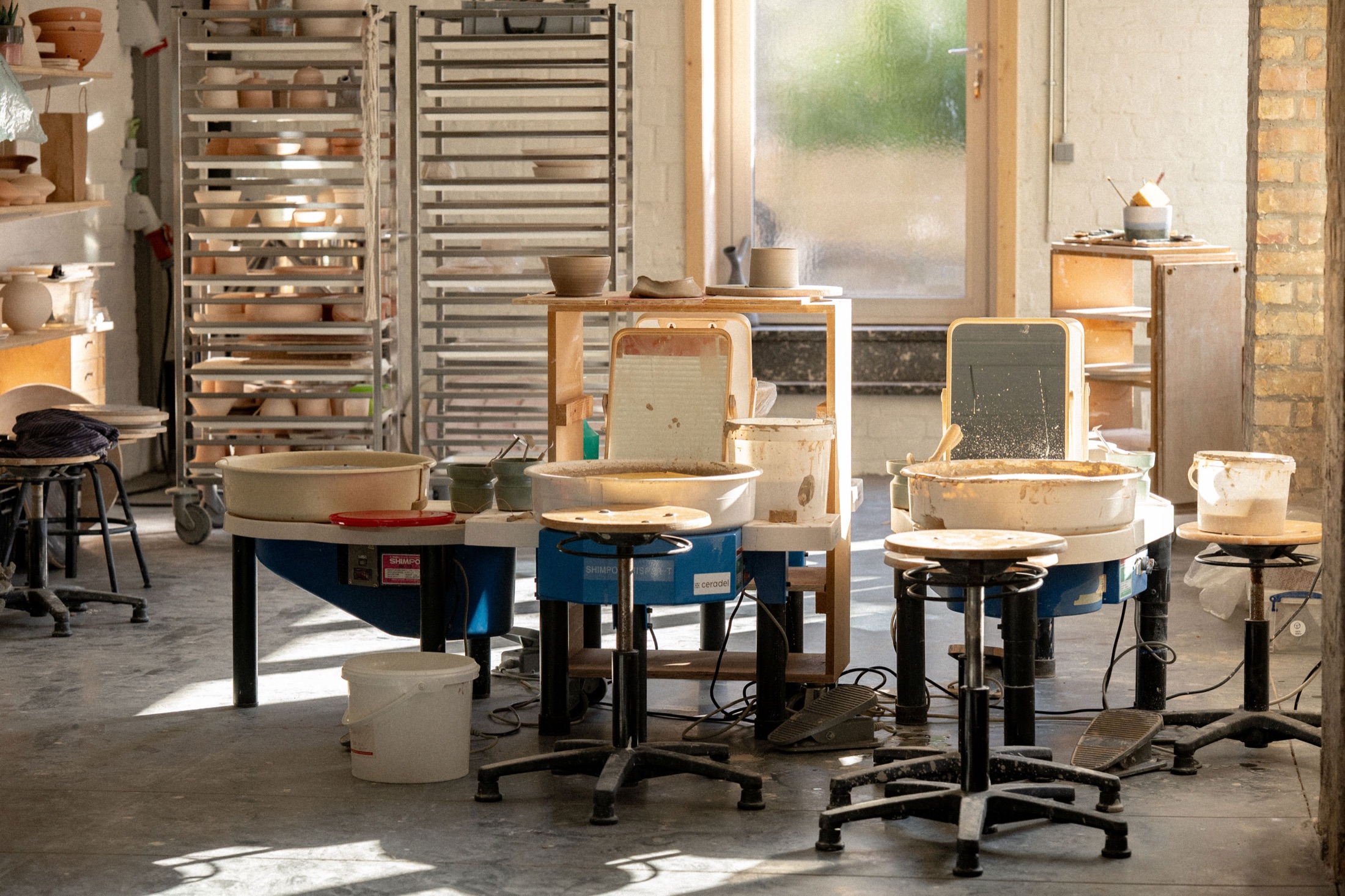 Het atelier van Tafereel in zacht licht